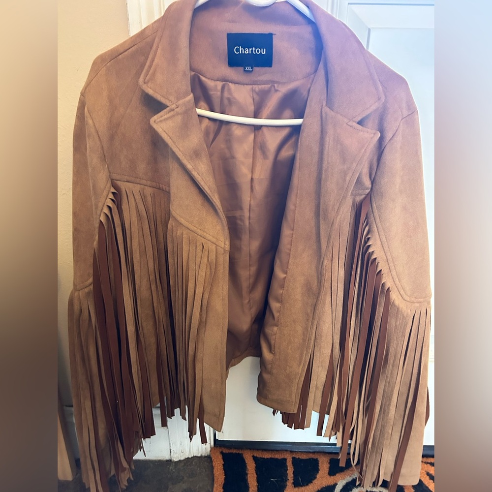 Fringe Suede-like Coat or Blazer Sz XXL